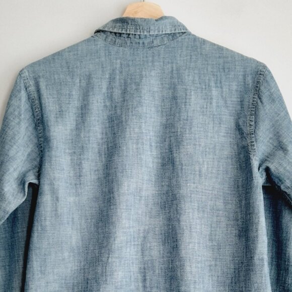OLD NAVY 100% Cotton Chambray Blue Button Down Shirt Kids Youth Sz XL - Picture 6 of 9